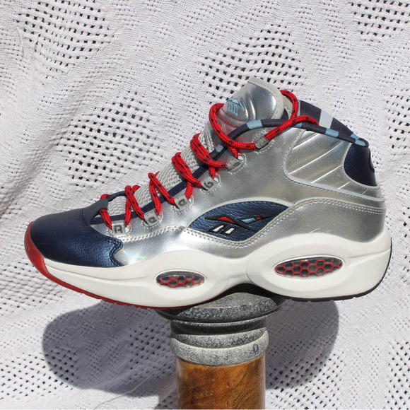 Reebok Question Mid Iverson x Harden Silver 3m FZ1366 Size 11